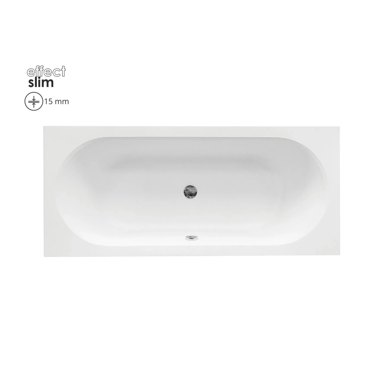 Bad Land Badewanne Rechteck VITAE SLIM 160x75 Mit Wannenträger Ablauf Füße