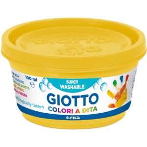 Gelber Topf Giotto Colori A DITA Fingermalfarbe, 100ml. Ideal für kreative Kinder.