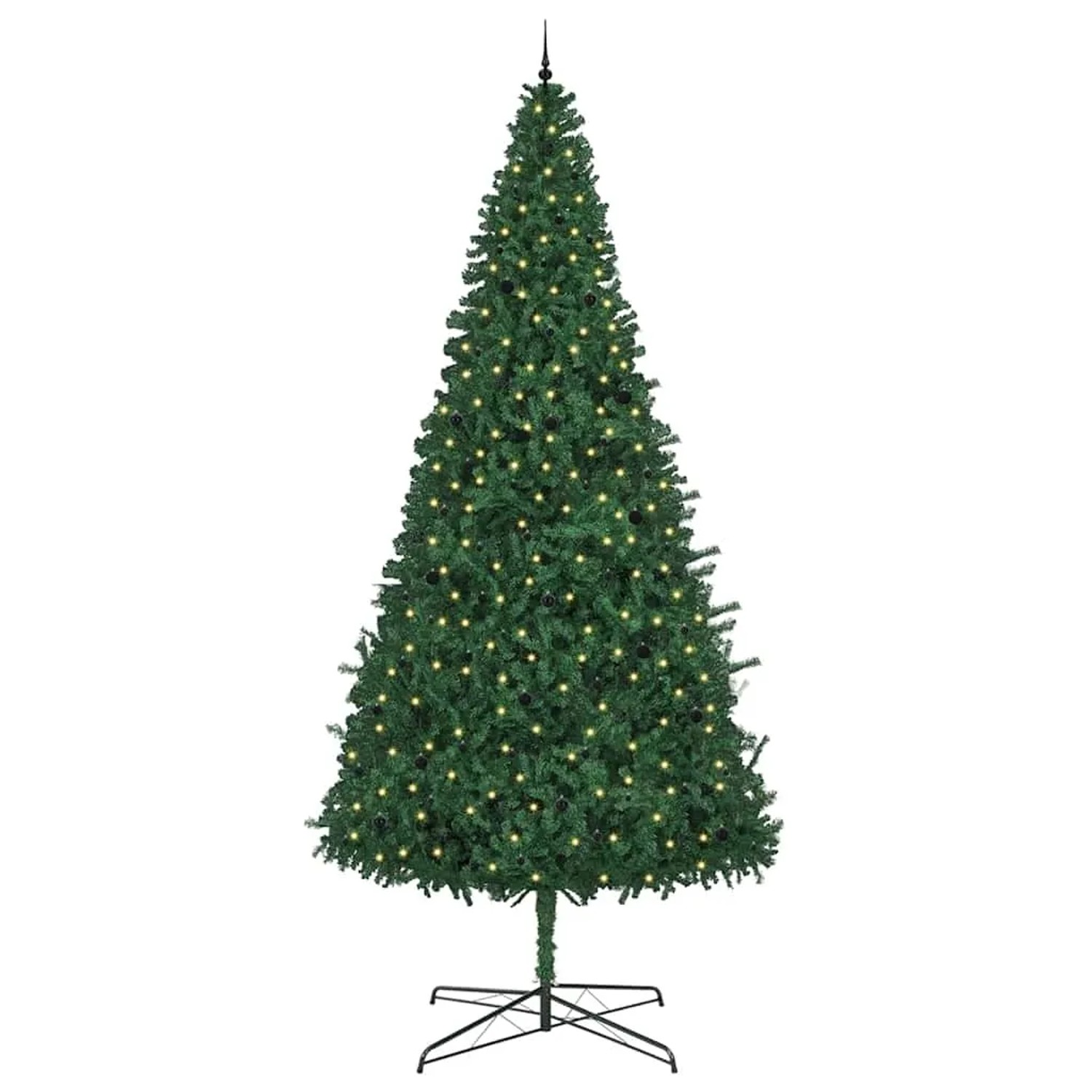 vidaXL Weihnachtsbaum mit Dekorativen Lichterketten Grün 400 cm PVC 3394817