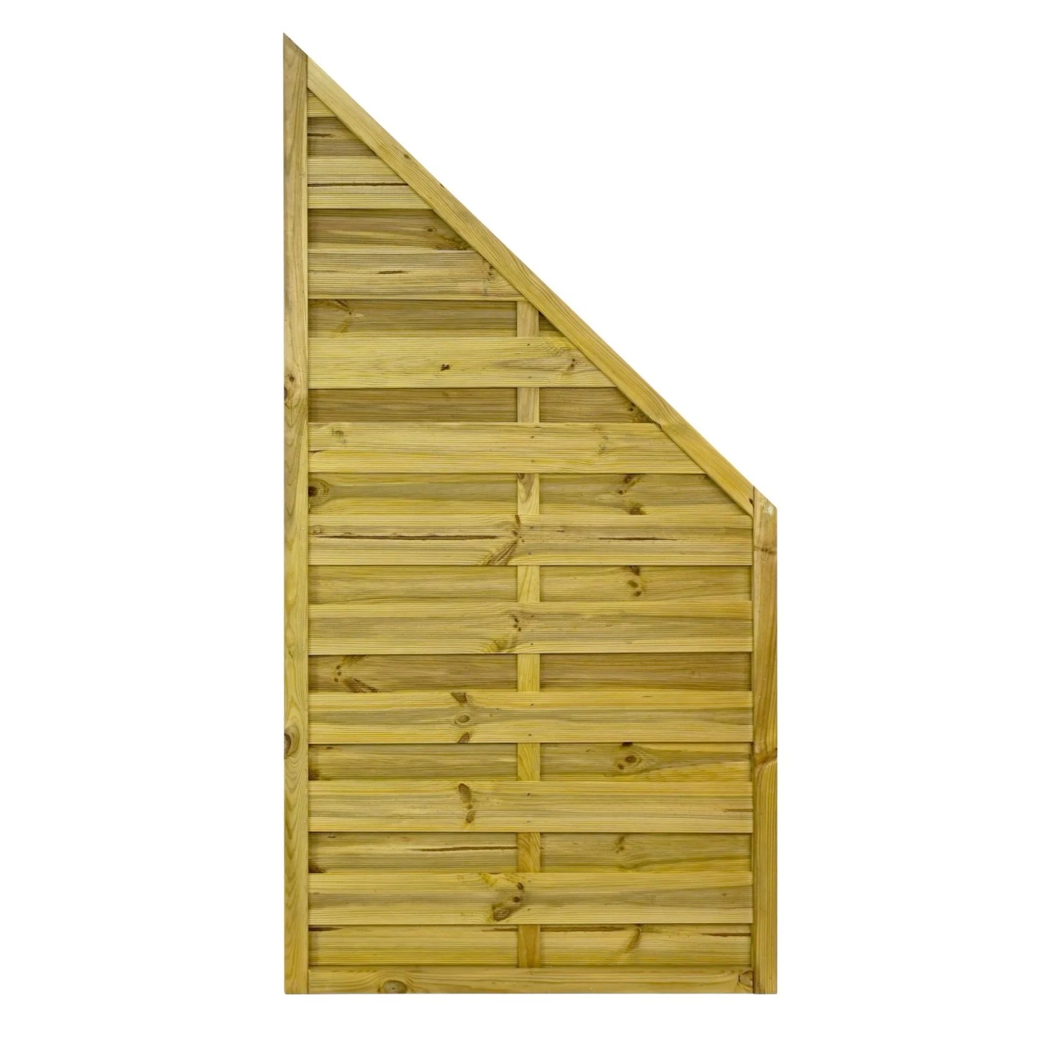 GartenLand Dichtzaun VARIO Abgeschrägt  90x180 cm Holzzaun Kiefer PEFC KDI Grün 44x44 mm Rahmen
