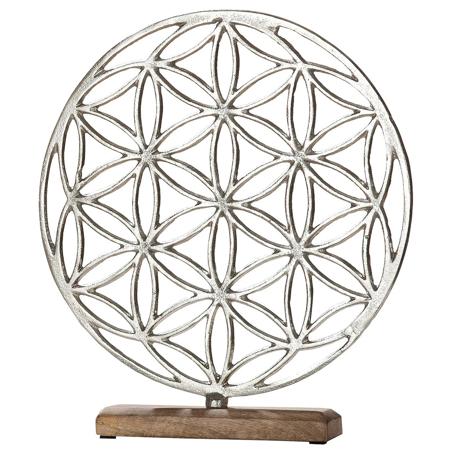 Gilde Standrelief Silberfarben 36 cm x 5 cm