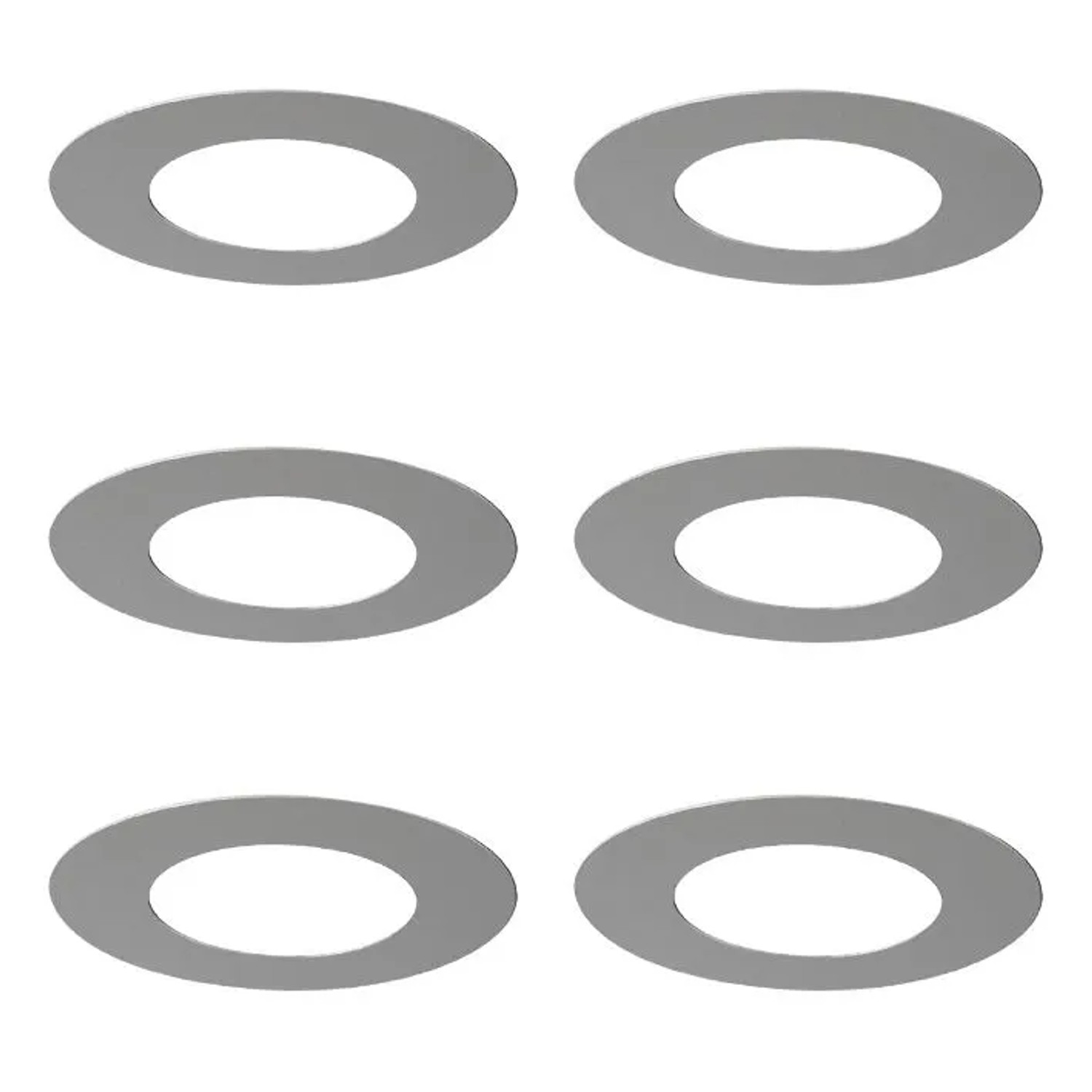 QAZQA 6er Set Abdeckringe aus Edelstahl für Einbaustrahler 7,5 13 cm Spacer