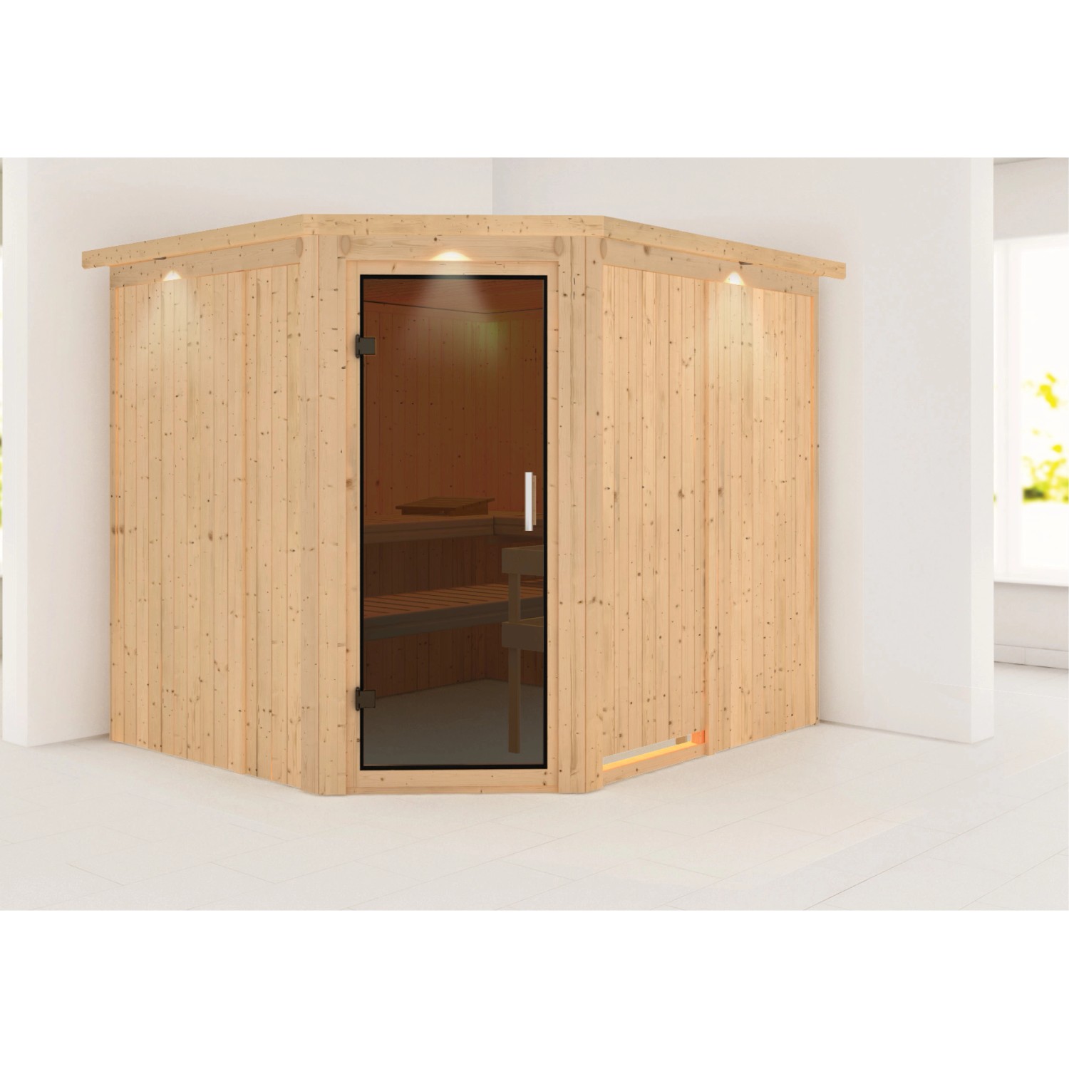Karibu Sauna LED-Dachkranz Natur