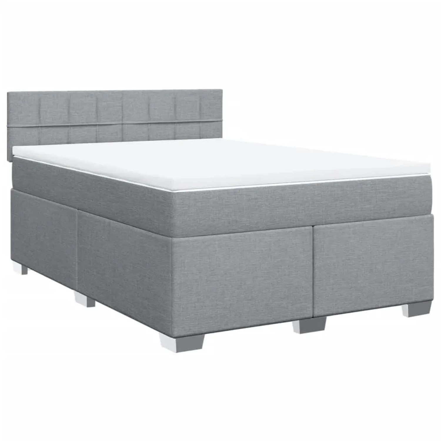vidaXL Boxspringbett mit Matratze Hellgrau 160x200 cm Stoff 3288239 günstig online kaufen