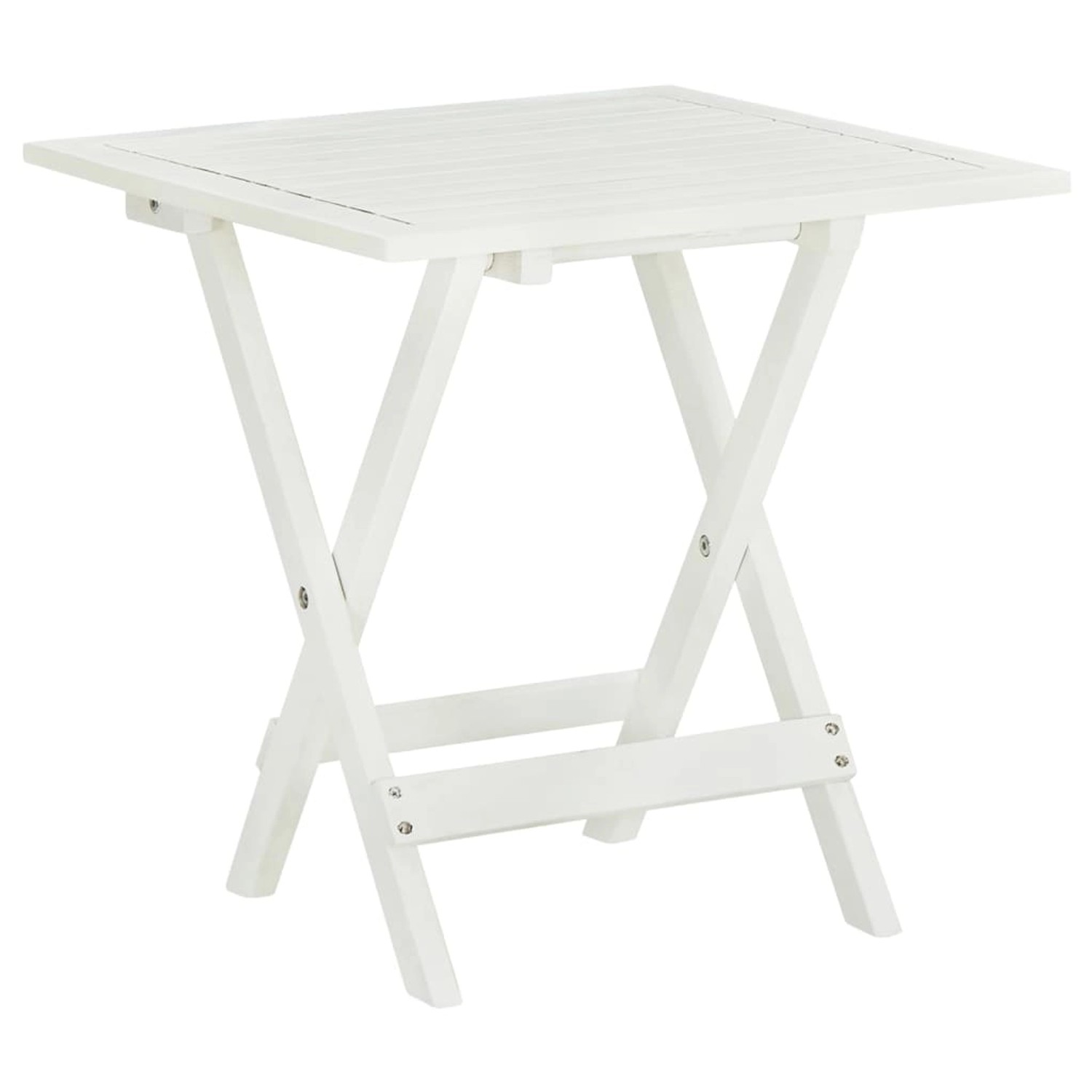 vidaXL Bistrotisch Weiß 46x46x47 cm Massivholz Akazie 41436 günstig online kaufen
