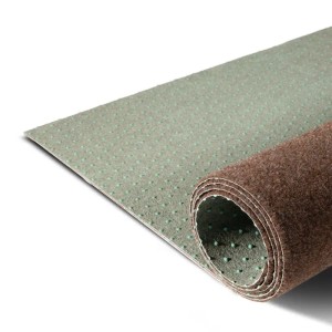 Braun gerollter Kunstrasen „Farbwunder PRO“ mit Drainage-Noppen. Rasenteppich für Balkon und Terrasse.