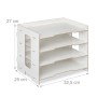 Relaxdays Briefablage MDF Weiß mit 3 Fächern 27 cm x 32,5 cm x 25 cm 1,2 kg_4