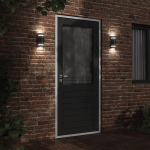 vidaXL Außenwandleuchte Schwarz Aluminiumdruckguss 4006331