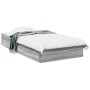 Graues vidaXL Bettgestell Sonoma 100x200 mit Schubladen aus Holzwerkstoff.