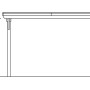 Technische Zeichnung: Skan Holz Flachdach-Carport Emsland mit Höhenangaben.