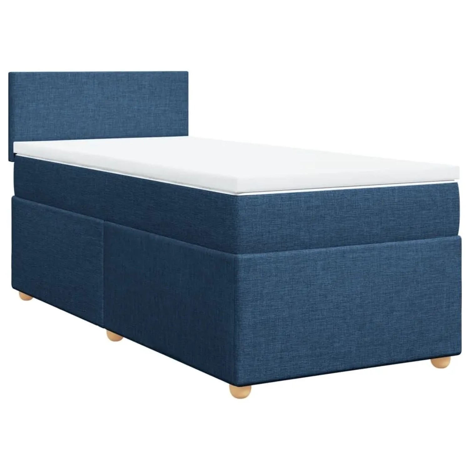vidaXL Boxspringbett mit Matratze Blau 90x190 cm Stoff 3288834 günstig online kaufen