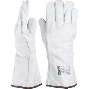 OX-ON Worker Comfort 2306 Arbeitshandschuh, grau, Größe 10, aus Rindspaltleder.