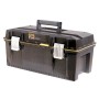 Stanley FatMax Werkzeugbox, wasserabweisend, mit Trageeinsatz und robusten Metallschließen.