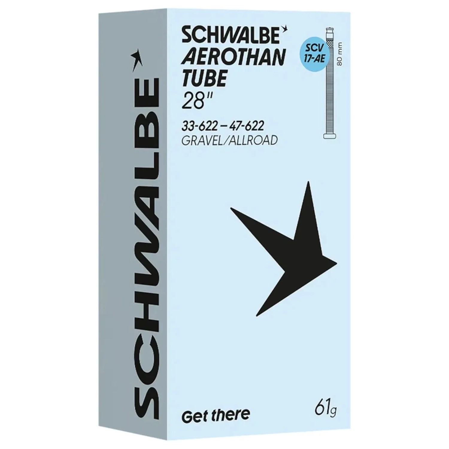 Schwalbe Fahrradschlauch SCV17-AE Aerothan TPU 28 Zoll Clik Valve 40mm ALU ETRTO 33/47-622