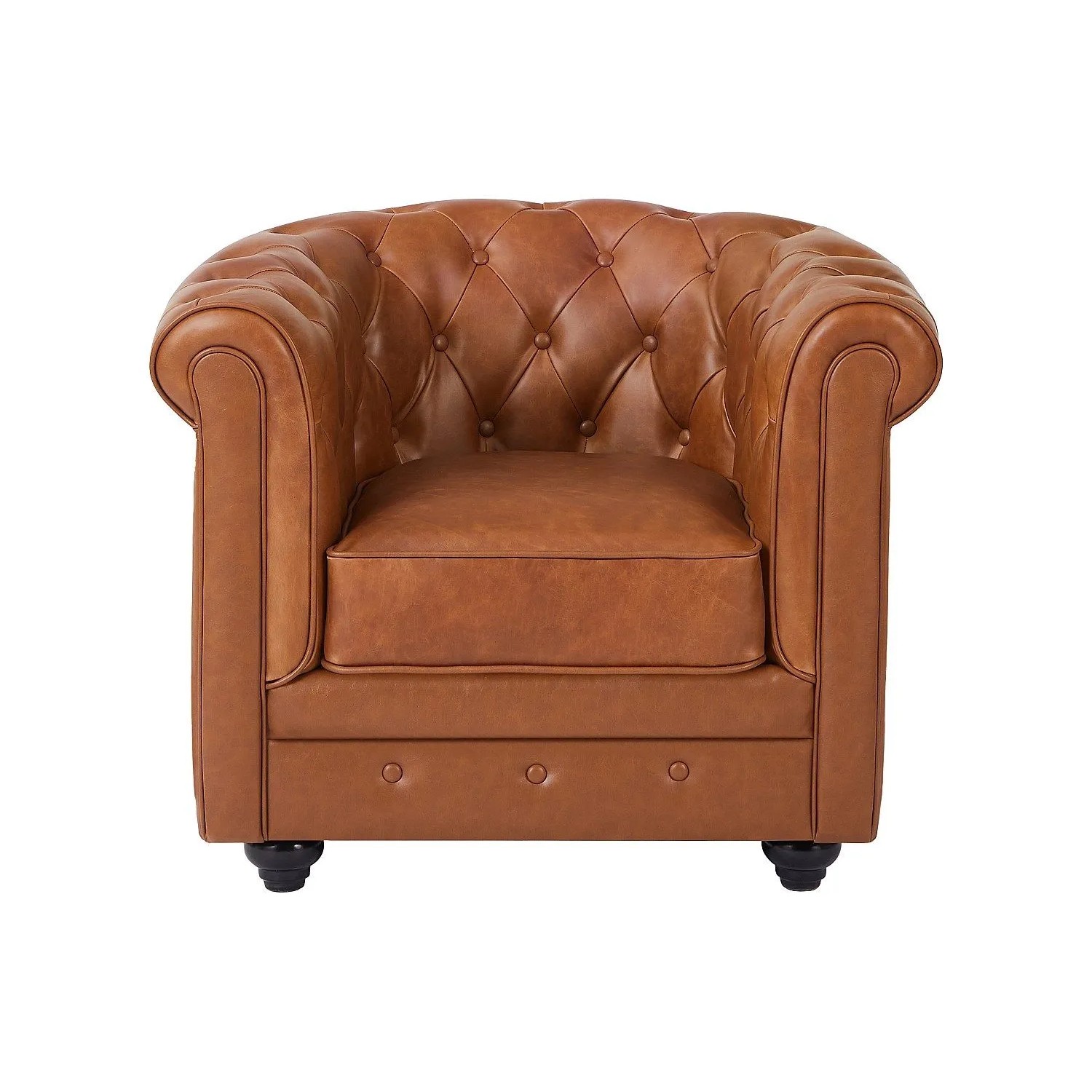 Vente-unique Sessel Mit Gerader Rückenlehne Chesterfield Camel 82 cm