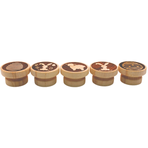 5er Set Holzstempel mit Ostermotiven: Hasen, Ostereier, Schaf. Ideal für Teig, Backen & Basteln in der Küche.