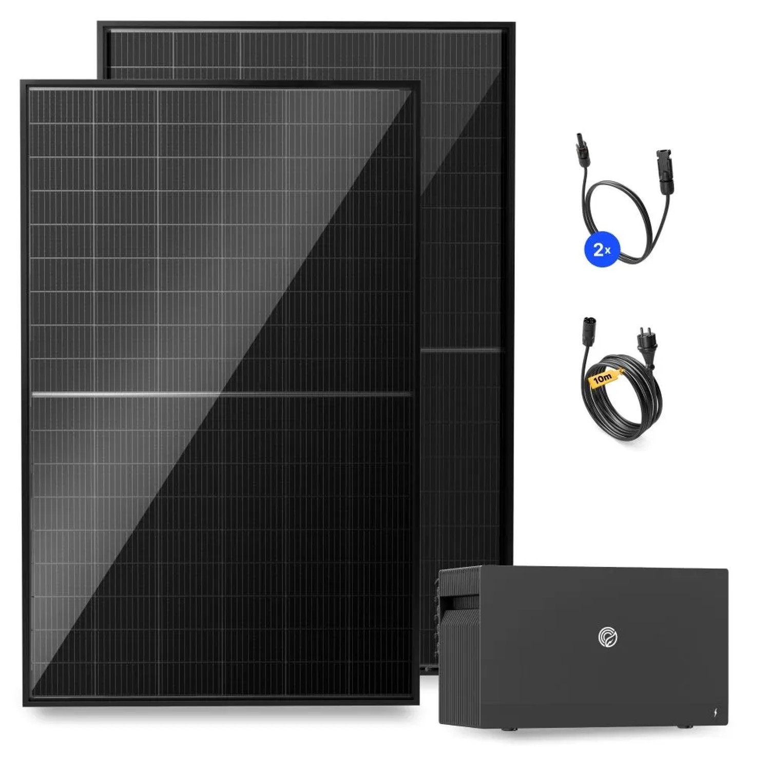 Solakon Balkonkraftwerk 1000W Solaranlage mit Speicher 2,11 kWh Steckerfert günstig online kaufen