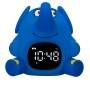 Blauer DieMaus Lichtwecker im Elefant-Design für Kinder, mit digitaler Zeitanzeige.