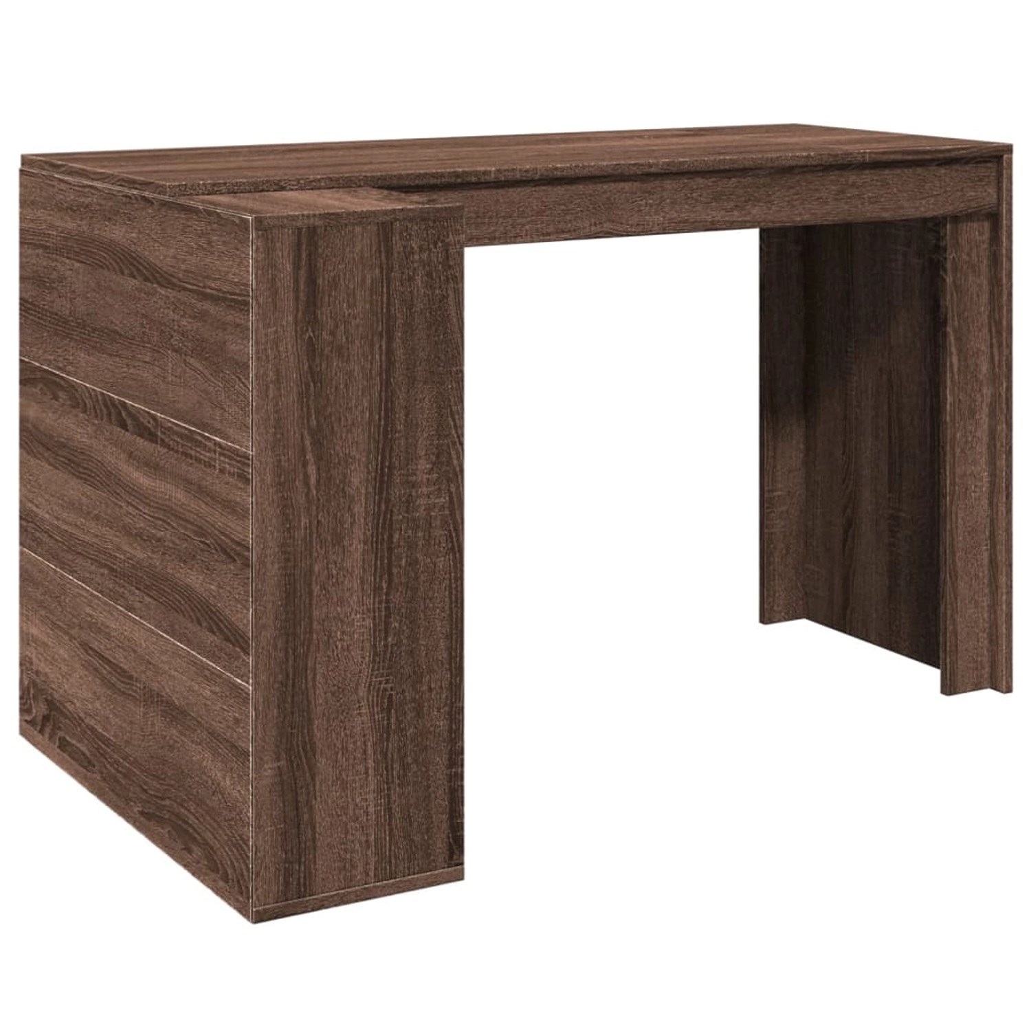 vidaXL Schreibtisch Braun Eichen-Optik 123,5x73,5x75 cm Holzwerkstoff 847988