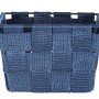 Wenko Aufbewahrungskorb Adria Mini, dunkelblaues Kunststoff-Geflecht, 19x9x14 cm.