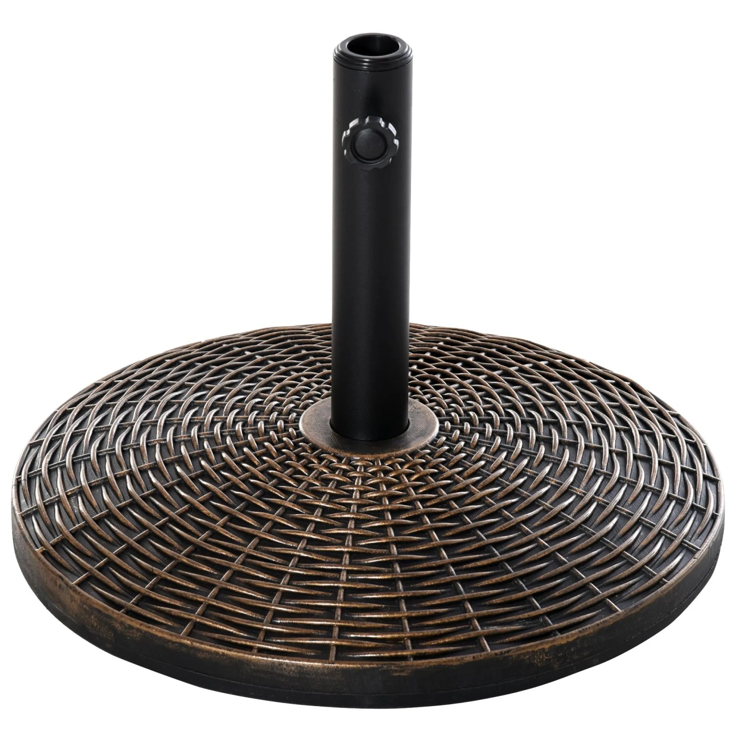 Furnicato Sonnenschirmständer Schirmständer Schirmhalter Schirmfuß 25 Kg Rattanoptik Korb Ständer Schirm Ø35 Ø38 Ø48 Mm Kunststoff + Zement Ant