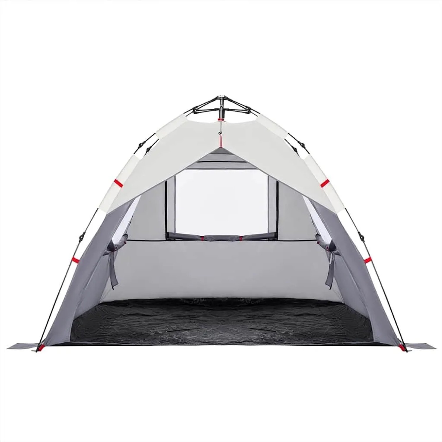 vidaXL Strandzelt 3 Personen Grau Quick Release Wasserdicht 4005316_7