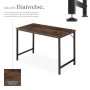 Tectake Schreibtisch Jenkins im Industrial Style mit Holzplatte und schwarzem Stahlgestell.