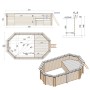 ALTANKA Holzpool Nemo 5,79x3,49 Höhe 1,45 m HELLBLAU mit Liegefläche mit am Beton Verschraubten Stützen BAS7304OSPL+PLA304_4