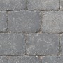 Graue Diephaus Pflastersteine Collo Basalt, verlegt als Gehweg oder Einfahrt.