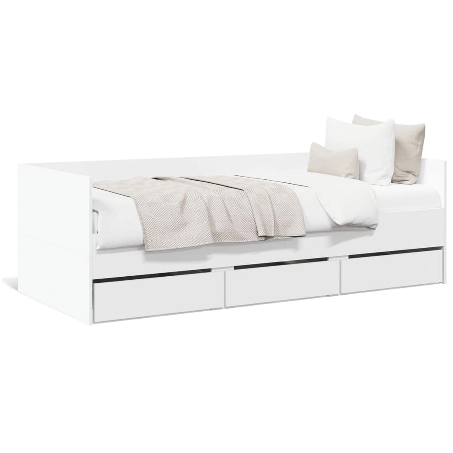 vidaXL Tagesbett mit Schubladen ohne Matratze Weiß 75x190 cm 3280832 günstig online kaufen