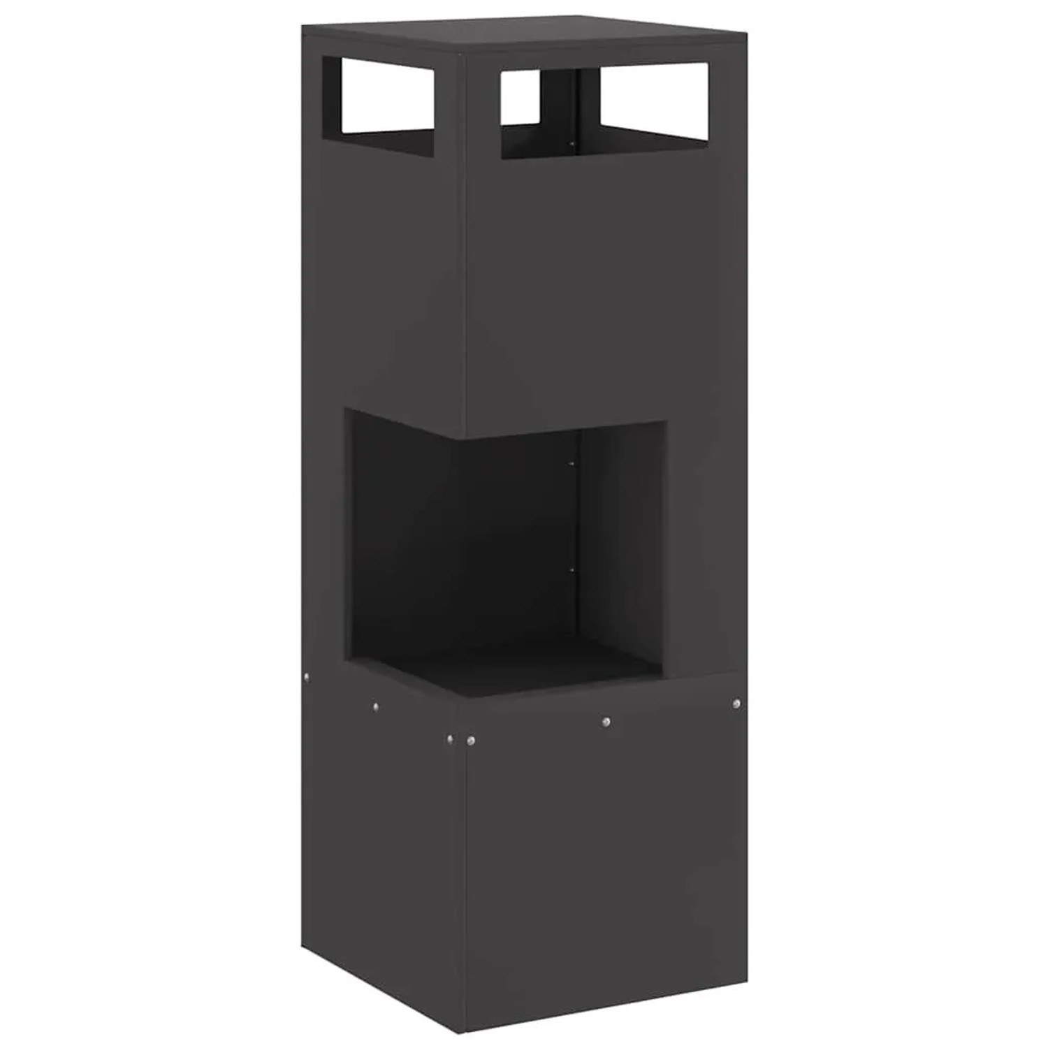 vidaXL Feuerstelle Schwarz 35 x 35 x 100 cm Stahl 858930