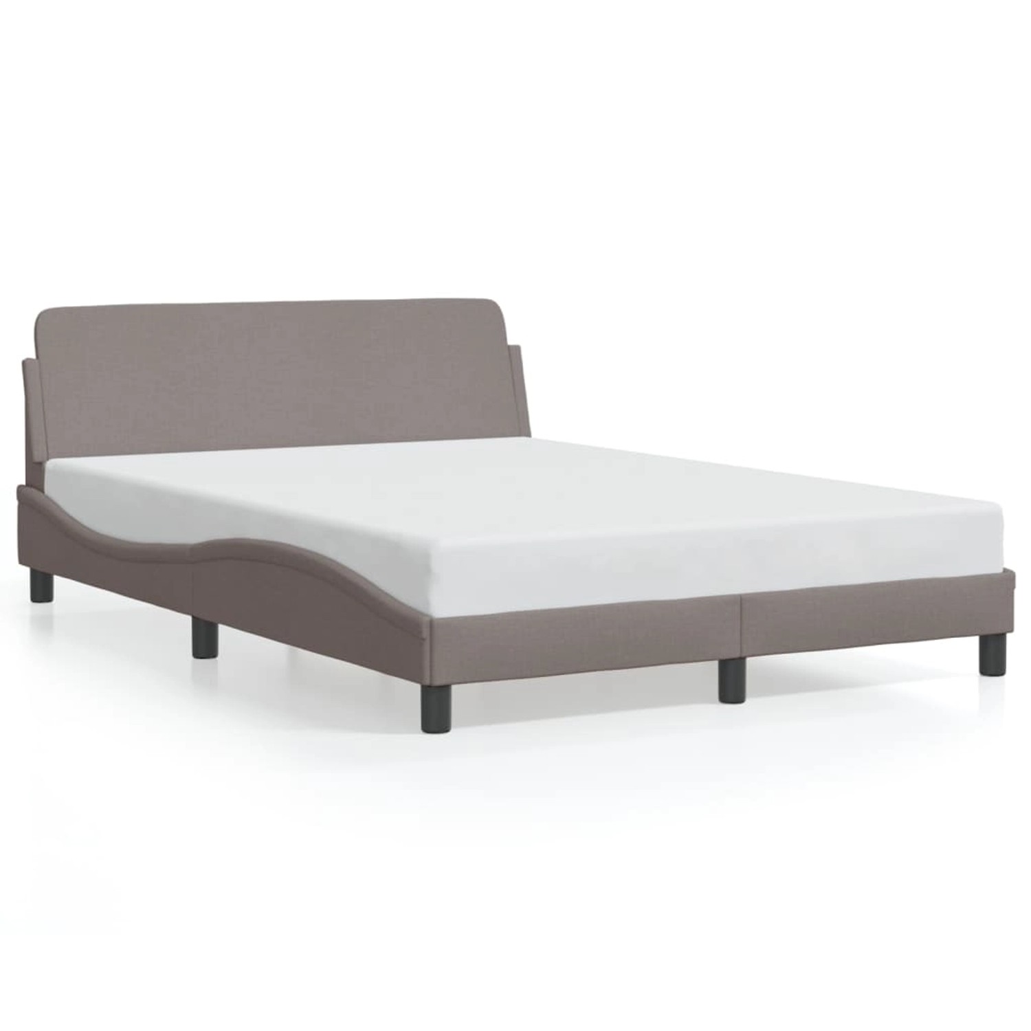 vidaXL Bettgestell Dover Taupe 140x200 cm Stoff 373189 günstig online kaufen