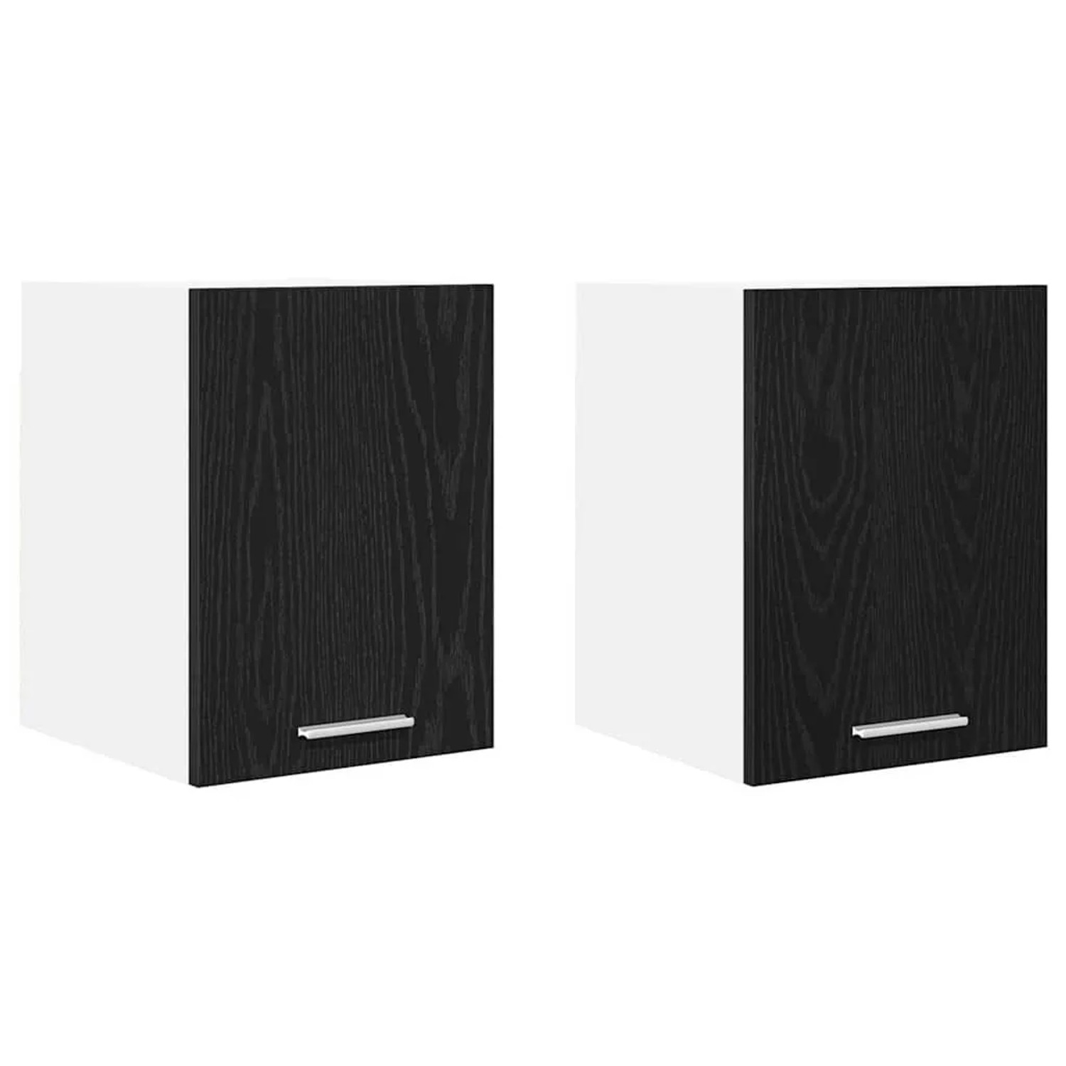 vidaXL Hängeschrank 2 Stk Schwarze Eiche und Weiß 30 x 31 x 40 cm 884117 günstig online kaufen