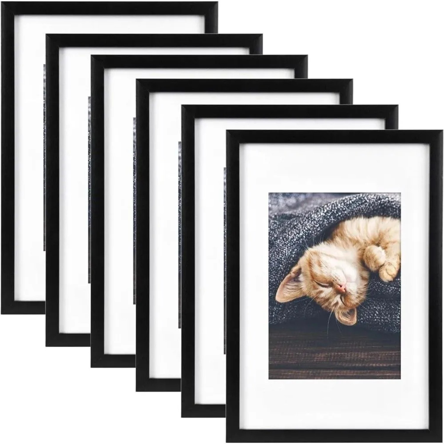 Bomoe Galeria Bilderrahmen 1 Bild 13x18cm Schwarz 6tlg