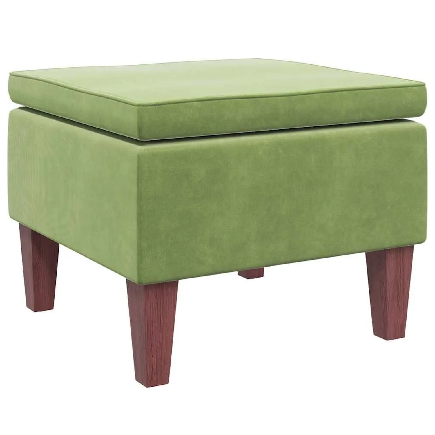 vidaXL Hocker mit Holzbeinen Hellgrün Samt 329460