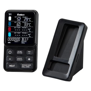 Enders LCD Funkthermometer mit Senderstation und zwei Temperaturfühlern für Grill.