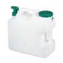 Relaxdays Wasserkanister Kunststoff Weiß BPA-frei mit Hahn 20 l