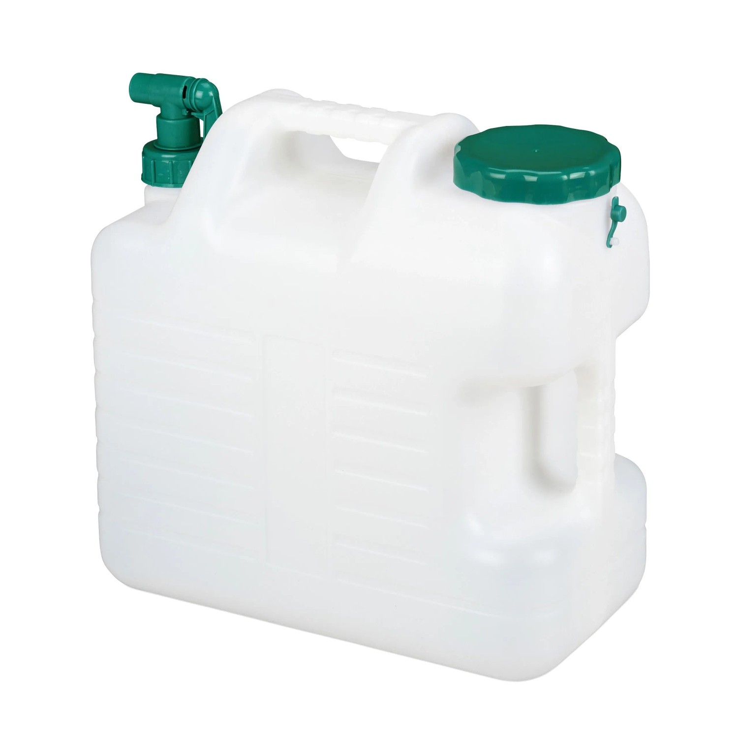 Relaxdays Wasserkanister Kunststoff Weiß BPA-frei mit Hahn 20,