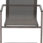 Grauer Garden Pleasure Freischwinger Sienna, 4er-Set. Moderner Hängesessel mit Edelstahlgestell und Textilbespannung.