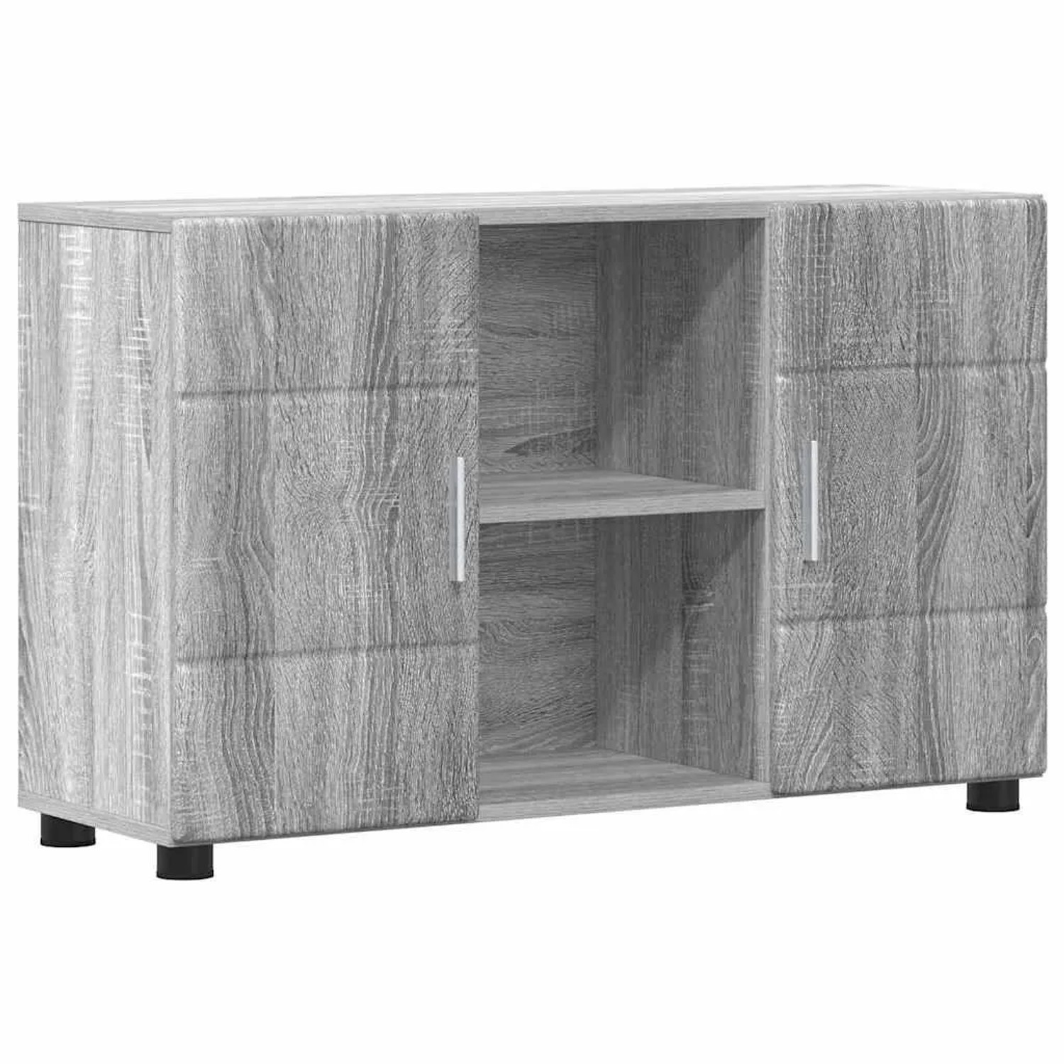 vidaXL Sideboard mit Regal FLORIN Graues Sonoma 88,5 x 30,5 x 55,5 cm 880297