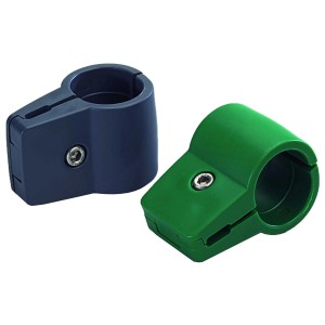 T & J End- und Torverbinder für Gitterzaun Strong, grün und blau, Ø 60 mm.