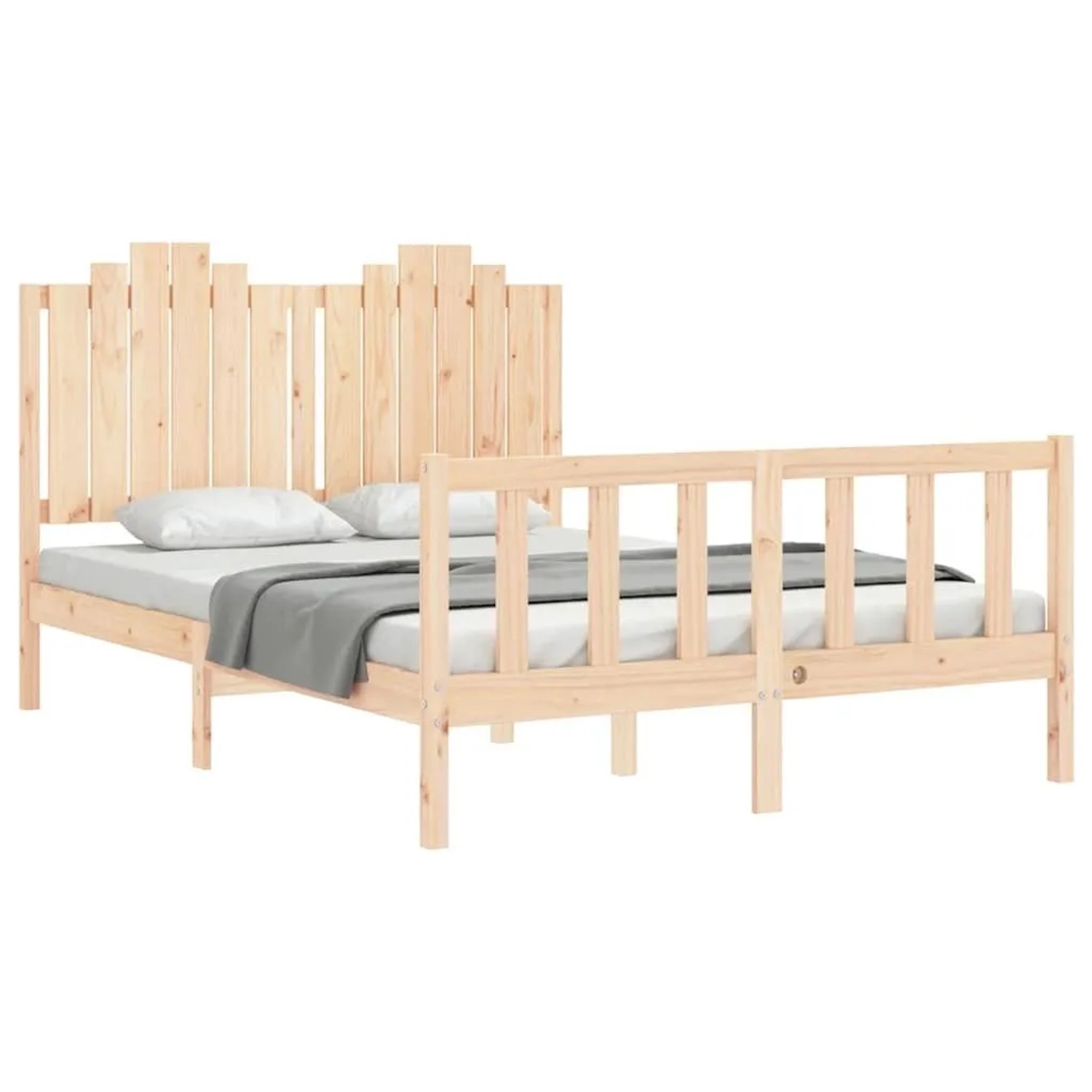 vidaXL Massivholzbett ohne Matratze 140x190 cm Kiefernholz 3192276 günstig online kaufen