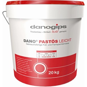 Eimer Dano pastös leicht, 20 kg, gebrauchsfertiger Füll- und Feinspachtel für Gipskartonplatten.