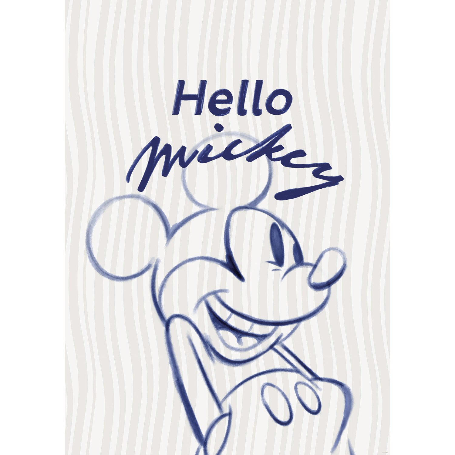 Komar Wandbild Disney Mickey Mouse Hello 50 cm x 70 cm Blau günstig online kaufen