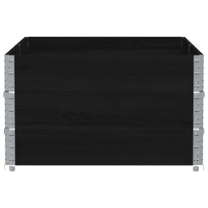 Schwarzes vidaXL Pflanzbeet (150x100 cm) aus Kiefernholz für Garten, Balkon oder Terrasse.