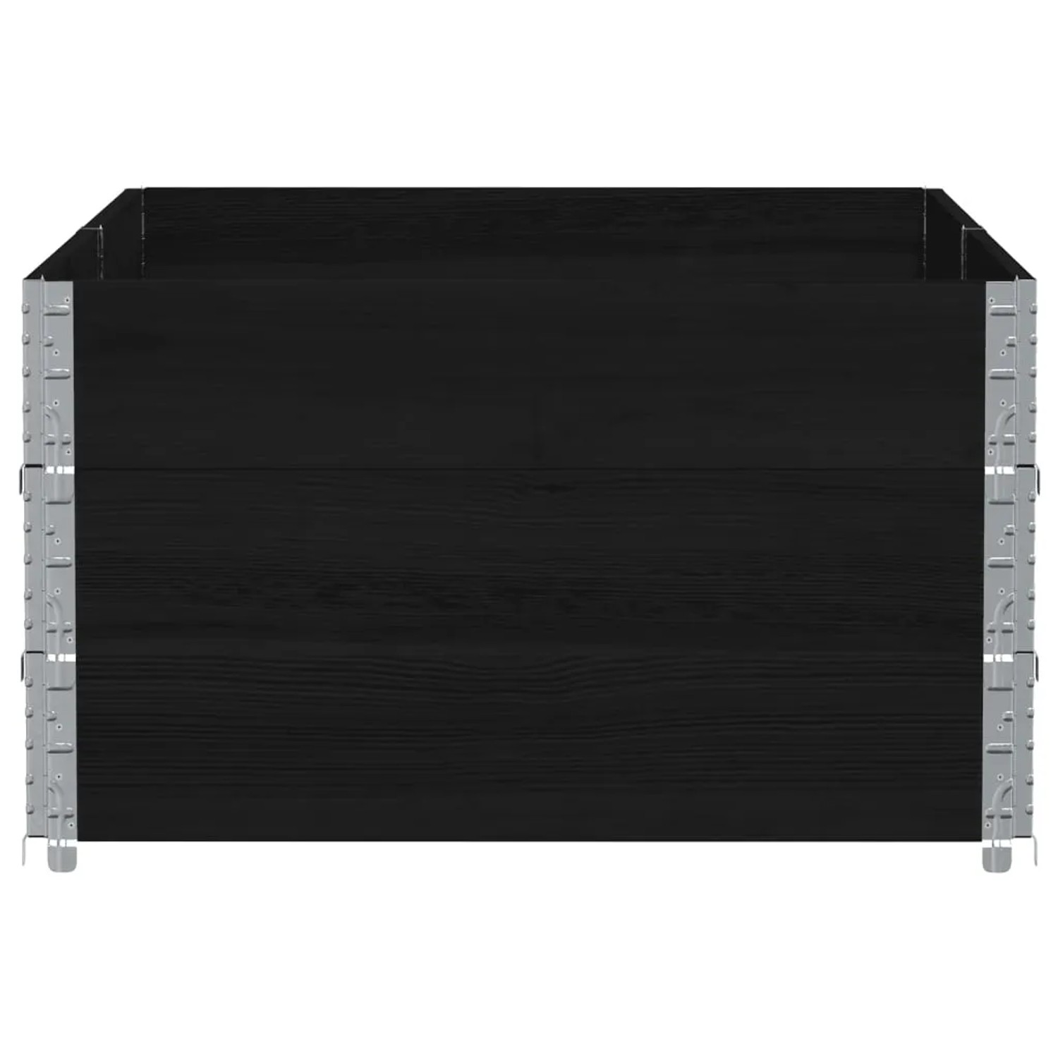 Schwarzes vidaXL Pflanzbeet (150x100 cm) aus Kiefernholz für Garten, Balkon oder Terrasse.