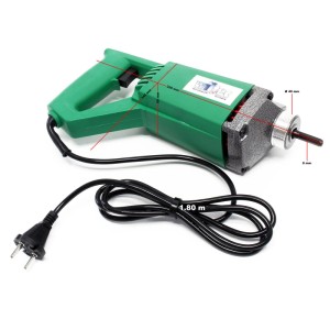 Wiltec Elektro Betonrüttler, 580W, grünes Gehäuse mit Tragegriff und schwarzem Kabel.