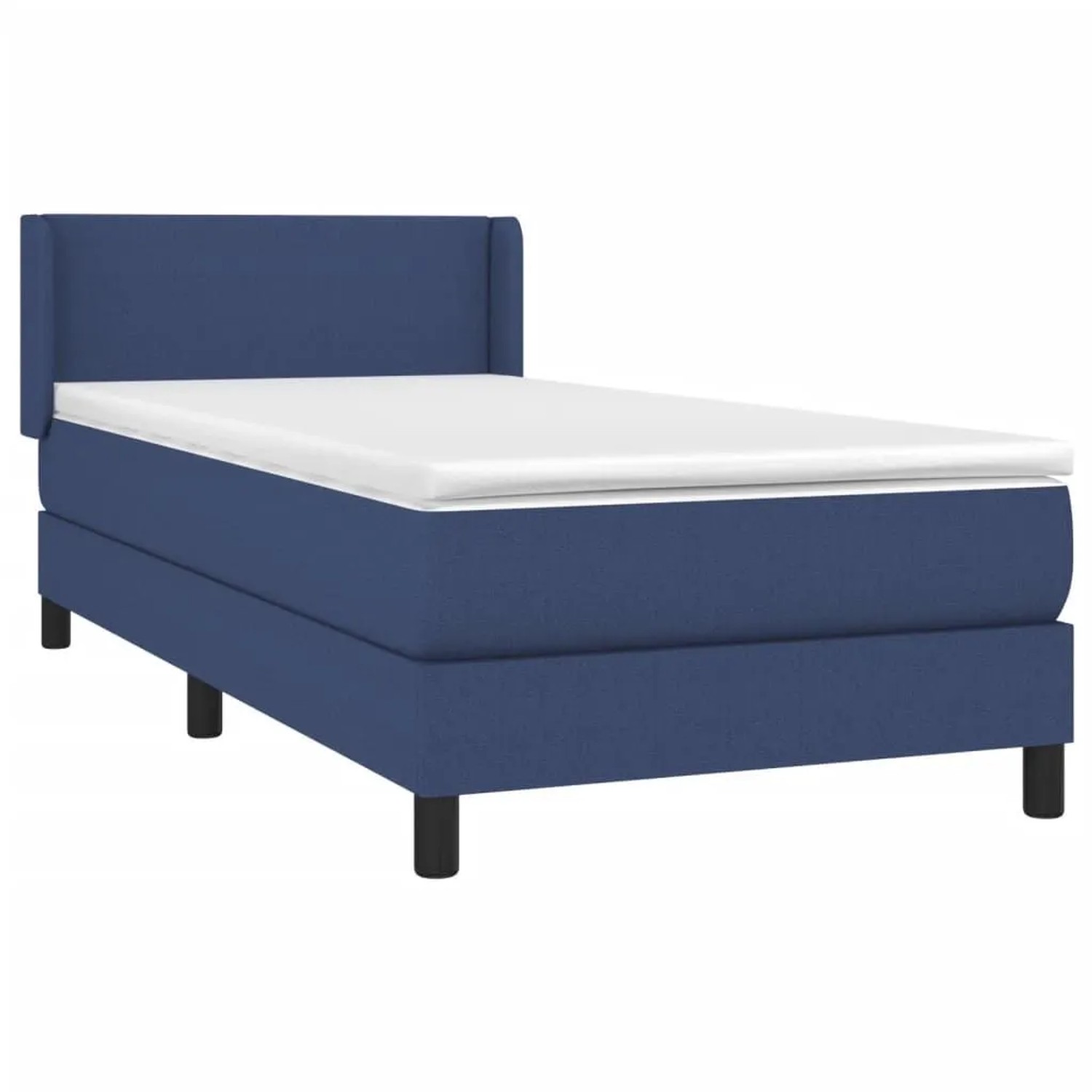 vidaXL Boxspringbett mit Matratze Blau 100x200 cm Stoff 3129535 günstig online kaufen