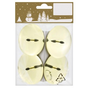 4er Set goldene Kerzenhalter mit Tropfteller, Ø 6cm, für Weihnachtsdeko.