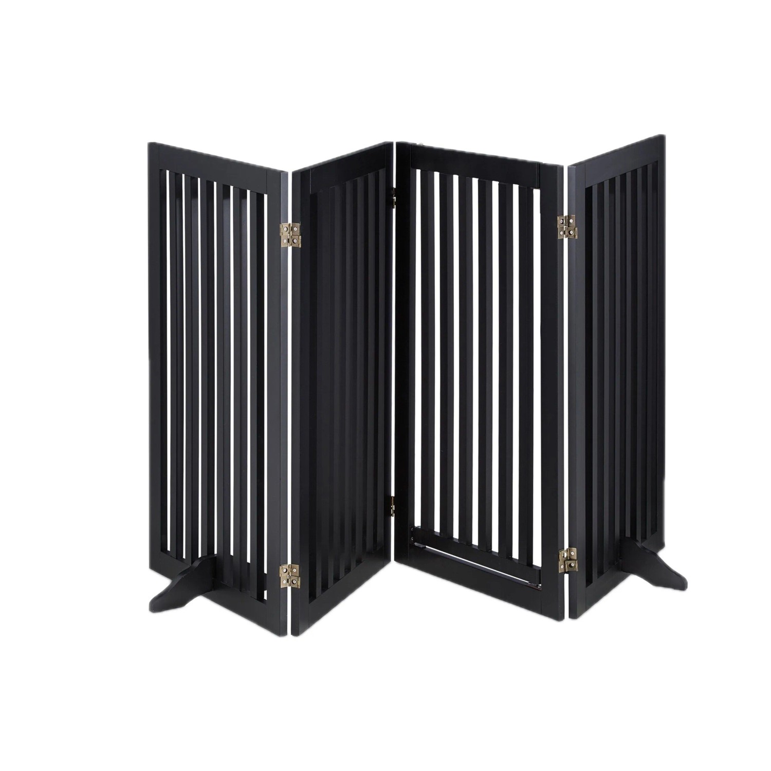 Relaxdays Absperrgitter MDF Schwarz Verstellbar 92 cm x 206 cm x 30 cm